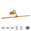 LEDTM® MIRA 60435 Μοντέρνο Φωτιστικό Τοίχου - Απλίκα Καθρέπτη Μπάνιου LED 12W 1400lm 120° AC 220-240V IP44 Φυσικό Λευκό 4500K - Lumileds SMD Chip & TÜV SÜD Driver - Χάλκινο - Μ60 x Π20 x Υ13cm - 3 Χρόνια Εγγύηση - Image 2
