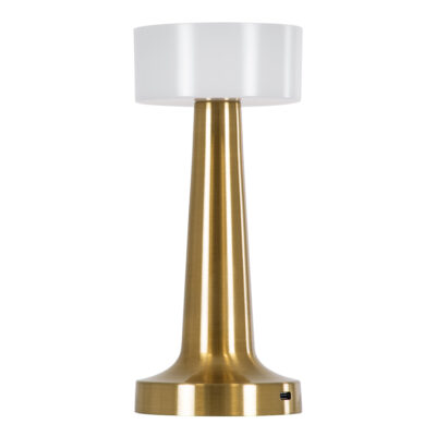 Alternative view of LEDTM® NANNA 76475 Επαναφορτιζόμενο Επιτραπέζιο Φωτιστικό Πορτατίφ LED 1.5W 105lm 120° DC 5V IP44 CCT Ultra Θερμό 1500K - Φυσικό Λευκό 4500K - Ψυχρό Λευκό 6000K Dimmable Χρυσό & Λευκό Πλαστικό - Μ9 x Π9 x Υ21cm - 2 Χρόνια Εγγύηση