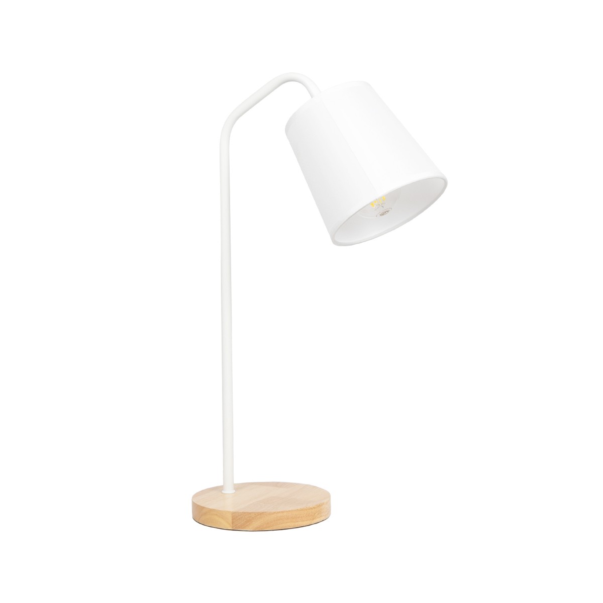 LEDTM® RIBBON 01574 Μοντέρνο Επιτραπέζιο Φωτιστικό Πορτατίφ με Ντουί 1 x E27 AC 220-240V IP20 - Λευκό & Μπεζ - Μ15 x Π30 x Υ49cm