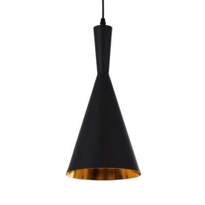 Alternative view of LEDTM® SHANGHAI 01025-C Μοντέρνο Κρεμαστό Φωτιστικό Οροφής με Ντουί 1 x E27 AC 220-240V IP20 - Μαύρο & Χρυσό - Μ19 x Π19 x Υ38cm
