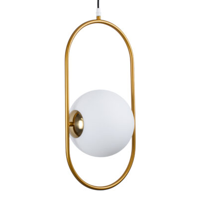 Alternative view of LEDTM® HAMBURG 00592 Μοντέρνο Κρεμαστό Φωτιστικό Οροφής με Ντουί 1 x E14 AC 220-240V IP20 - Χρυσό & Λευκό - Μ25 x Π20 x Υ50cm