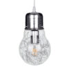 LEDTM® LAMP 01676 Μοντέρνο Κρεμαστό Φωτιστικό Οροφής με Ντουί 1 x E27 AC 220-240V IP20 - Ασημί & Διάφανο - Μ15 x Π15 x Υ27cm - Image 2
