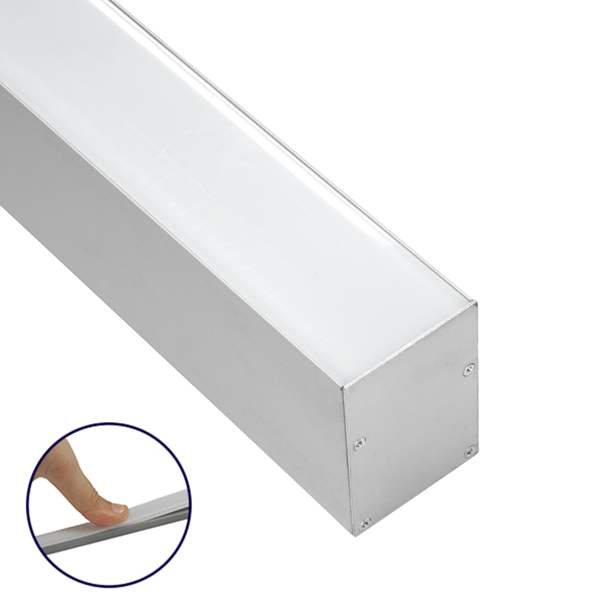 LEDTM® SURFACEPENDANT-PROFILE 70826-3M Προφίλ Αλουμινίου - Βάση & Ψύκτρα Ταινίας LED με Λευκό Γαλακτερό Κάλυμμα - Επιφανειακή & Κρεμαστή Χρήση - Πατητό Κάλυμμα - Ασημί - 3 Μέτρα - Μ300 x Π5 x Υ7cm - Image 2