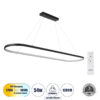 LEDTM® BOLIVAR 61271 Μοντέρνο Κρεμαστό Φωτιστικό Οροφής LED 54W 6210lm 360° AC 220-240V IP20 Ρυθμιζόμενο Λευκό CCT με Χειριστήριο από 2700K έως 6000K Dimmable - Lumileds SMD Chip - Μαύρο Ματ - Μ120 x Π30 x Υ2cm - 3 Χρόνια Εγγύηση - Image 2
