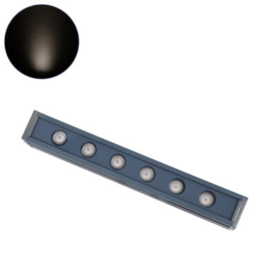 Alternative view of LEDTM® WASHERMARGO 90180 Μπάρα Φωτισμού Wall Washer LED 6W 690lm 30° DC 24V Αδιάβροχο IP65 Φυσικό Λευκό 4500K Dimmable - Bridgelux SMD Chip - Γκρι Ανθρακί - Μ30 x Π4 x Υ5cm - 3 Χρόνια Εγγύηση