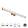 LEDTM® MABEL 60431 Μοντέρνο Φωτιστικό Τοίχου - Απλίκα Καθρέπτη Μπάνιου LED 12W 1400lm 270° AC 220-240V IP44 Φυσικό Λευκό 4500K - Lumileds SMD Chip & TÜV SÜD Driver - Χάλκινο - Μ60 x Π10 x Υ5cm - 3 Χρόνια Εγγύηση - Image 2