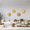 LEDTM® COLOMBO 02284 Boho Φωτιστικό Τοίχου - Απλίκα με Ντουί 1 x E27 AC 220-240V IP20 - Μπεζ - Μ40 x Π40 x Υ9cm - Image 8