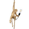 LEDTM® APES 01803 Μοντέρνο Κρεμαστό Φωτιστικό Οροφής με Ντουί 1 x E27 AC 220-240V IP20 - Χρυσό & Μπεζ - Μ26 x Π28 x Υ69cm - Image 2