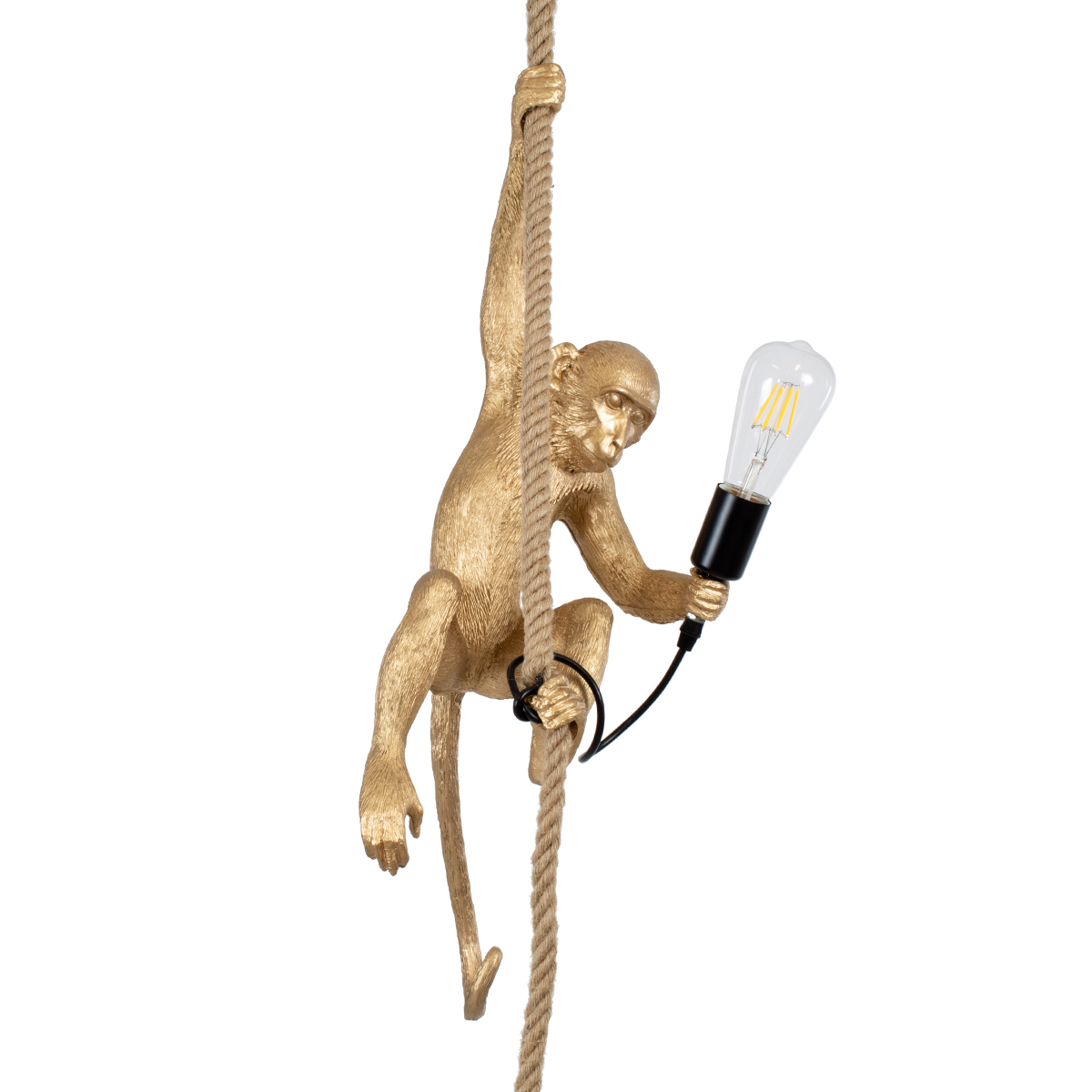 LEDTM® APES 01803 Μοντέρνο Κρεμαστό Φωτιστικό Οροφής με Ντουί 1 x E27 AC 220-240V IP20 - Χρυσό & Μπεζ - Μ26 x Π28 x Υ69cm - Image 2