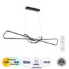 LEDTM® DOLORES 61279 Μοντέρνο Κρεμαστό Φωτιστικό Οροφής LED 105W 11760lm 300° AC 220-240V IP20 Ρυθμιζόμενο Λευκό CCT με Χειριστήριο από 2700K έως 6000K Dimmable - Lumileds SMD Chip - Μαύρο Ματ - Μ110 x Π17 x Υ17.5cm - 3 Χρόνια Εγγύηση - Image 2