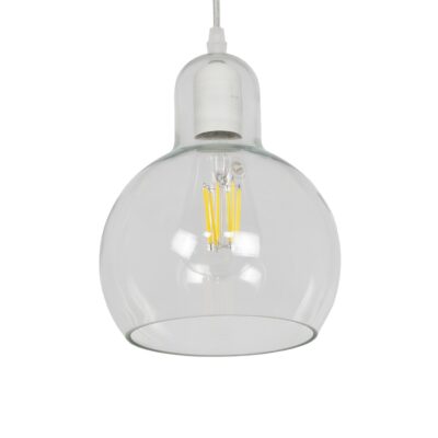 LEDTM® LUCREZIA 01314 Μοντέρνο Κρεμαστό Φωτιστικό Οροφής με Ντουί 1 x E27 AC 220-240V IP20 - Διάφανο - Μ18 x Π18 x Υ23cm