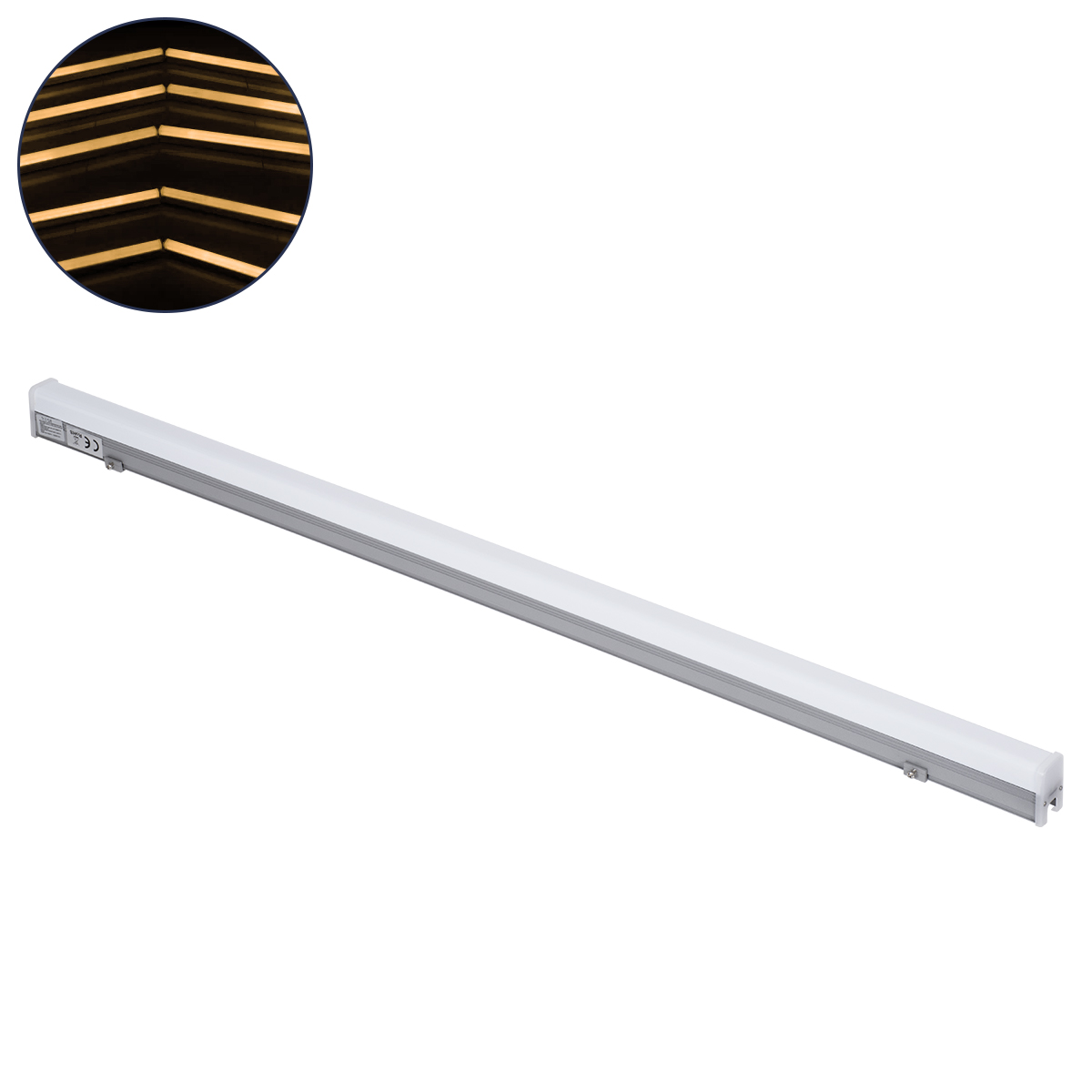 LEDTM® DIGIBAR 90213 Ψηφιακή Pixel Addressable Facade Μπάρα LED 12W 840lm 180° DC 24V Αδιάβροχο IP65 8 x Pixel Θερμό Λευκό 2700K Dimmable DMX512 SPI/TTL Protocol IC UCS512C0 - Bridgelux SMD Chip - Ασημί με Λευκό Γαλακτερό Κάλυμμα - Μ100 x Π3 x Υ4.5cm - 3 Χρόνια Εγγύηση - Image 2