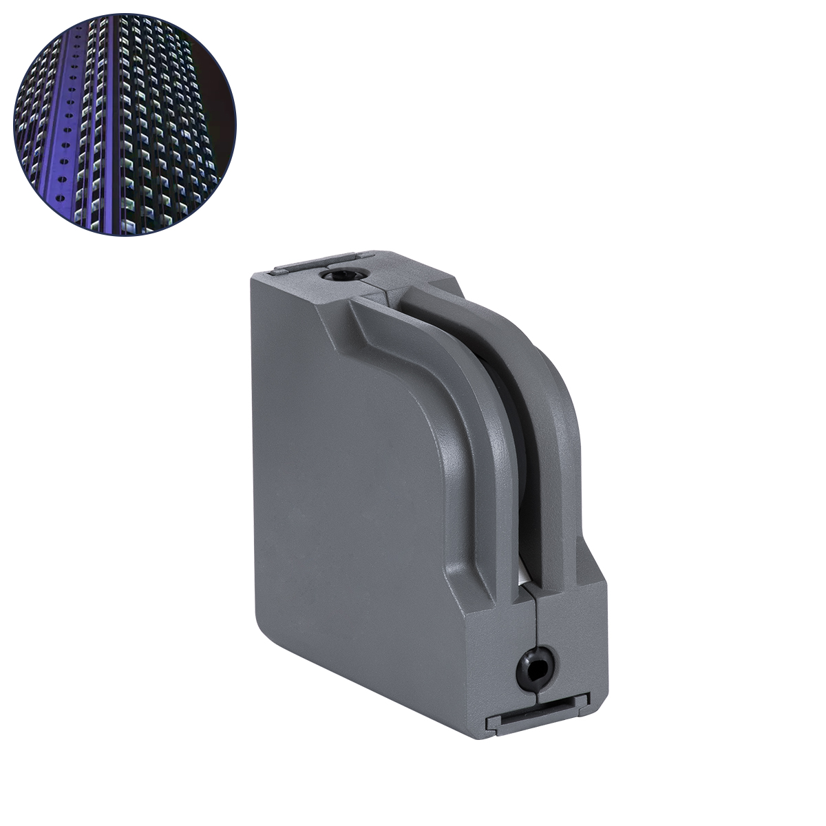 LEDTM® WINDOWCORNA 90115 Γωνιακό Φωτιστικό Ανάδειξης Παραθύρων LED 6W 480lm 3°x172° DC 24V Αδιάβροχο IP65 Μπλε Dimmable - CREE XPE Chip - Γκρι Ανθρακί - Μ12 x Π4 x Υ12cm - 3 Χρόνια Εγγύηση - Image 2