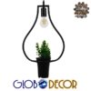 LEDTM® FLOWERPOT 10001210 Μοντέρνο Κρεμαστό Φωτιστικό Οροφής με Ντουί 1 x E27 AC 220-240V IP20 - Μαύρο & Πράσινο - Μ27 x Π27 x Υ40cm - Image 3