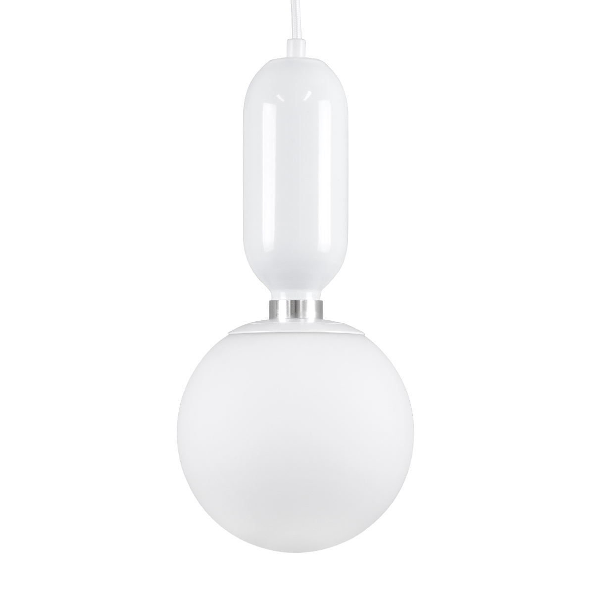 LEDTM® MAVERICK 00944 Μοντέρνο Κρεμαστό Φωτιστικό Οροφής με Ντουί 1 x E27 AC 220-240V IP20 - Λευκό - Μ15 x Π15 x Υ33cm - Image 2