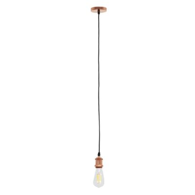 LEDTM® SUSPENS 90012 Μοντέρνο Κρεμαστό Φωτιστικό Οροφής με Ντουί 1 x E27 AC 220-240V IP20 - Μαύρο & Χάλκινο - Μ10 x Π10 x Υ88cm
