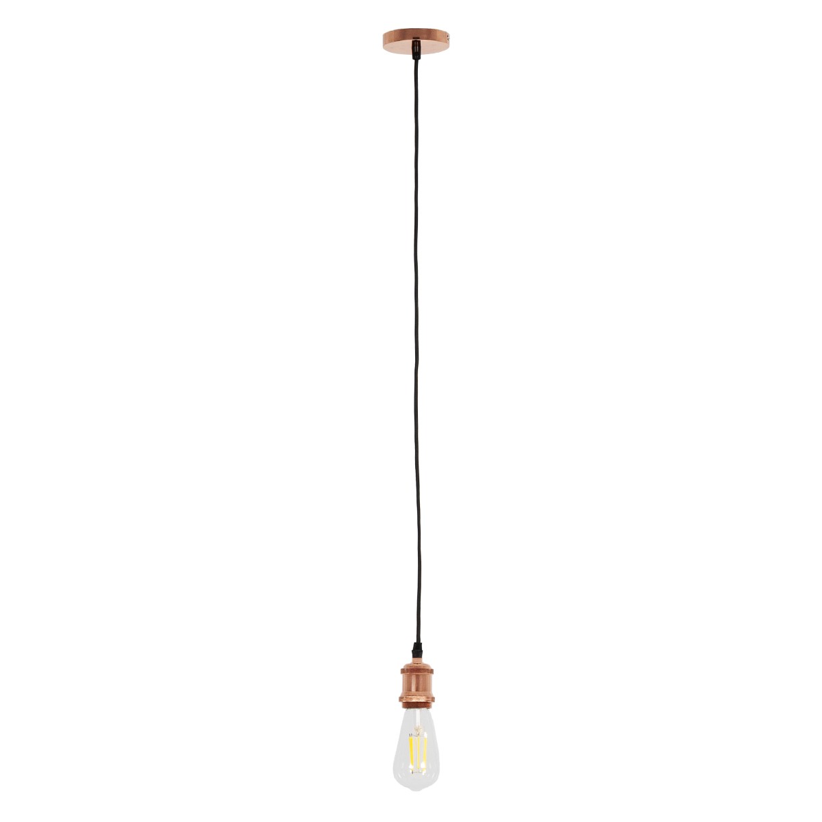 LEDTM® SUSPENS 90012 Μοντέρνο Κρεμαστό Φωτιστικό Οροφής με Ντουί 1 x E27 AC 220-240V IP20 - Μαύρο & Χάλκινο - Μ10 x Π10 x Υ88cm