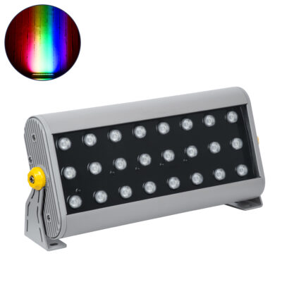 Alternative view of LEDTM® FLOODHENA 90643 Προβολέας Σποτ Wall Washer LED 48W 3840lm 30° DC 24V Αδιάβροχο IP65 Πολύχρωμο RGB Dimmable DMX512 - Bridgelux SMD Chip - Γκρι Ανθρακί - Μ39 x Π6 x Υ17cm - 3 Χρόνια Εγγύηση