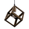LEDTM® CUBE 00803 Μοντέρνο Κρεμαστό Φωτιστικό Οροφής με Ντουί 1 x E27 AC 220-240V IP20 - Χάλκινο Εφέ Σκουριάς - Μ25 x Π25 x Υ25cm - Image 2