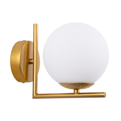 Alternative view of LEDTM® JADA 01426 Μοντέρνο Φωτιστικό Τοίχου - Απλίκα με Ντουί 1 x E27 AC 220-240V IP20 - Χρυσό & Λευκό - Μ15 x Π21.5 x Υ18cm