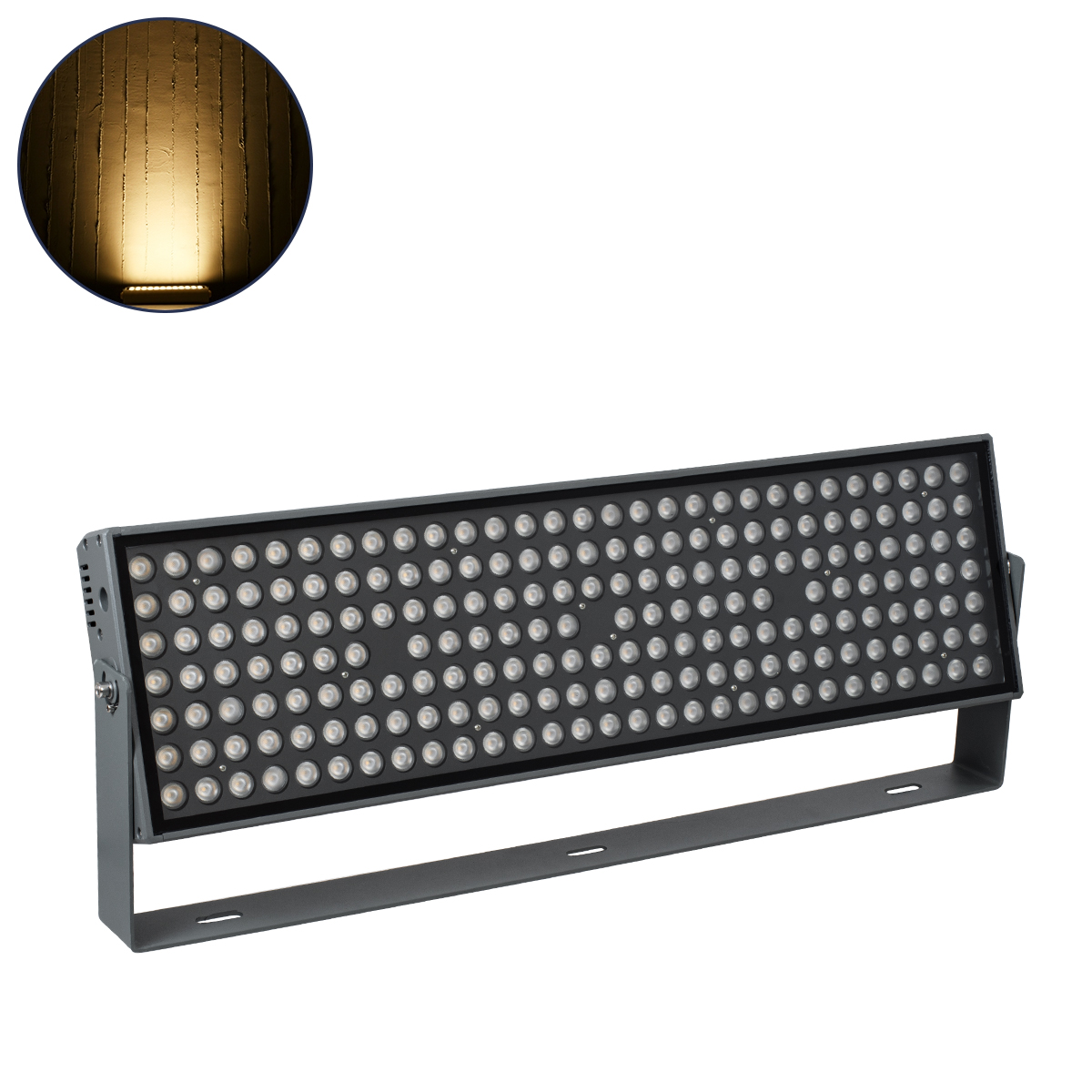 LEDTM® FLOODZANA 90560 Προβολέας Σποτ Wall Washer LED 200W 18000lm 30° DC 24V Αδιάβροχο IP65 Θερμό Λευκό 2700K Dimmable - Bridgelux SMD Chip - Γκρι Ανθρακί - Μ70 x Π29 x Υ10cm - 3 Χρόνια Εγγύηση - Image 2
