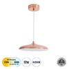 LEDTM® BARON 61253 Μοντέρνο Κρεμαστό Φωτιστικό Οροφής LED 12W 1440lm 120° AC 220-240V IP20 Ρυθμιζόμενο Λευκό CCT με On/Off 2700K/4500K/6000K - Lumileds SMD Chip - Ροζ Χρυσό - Μ25 x Π25 x Υ8cm - 3 Χρόνια Εγγύηση - Image 2
