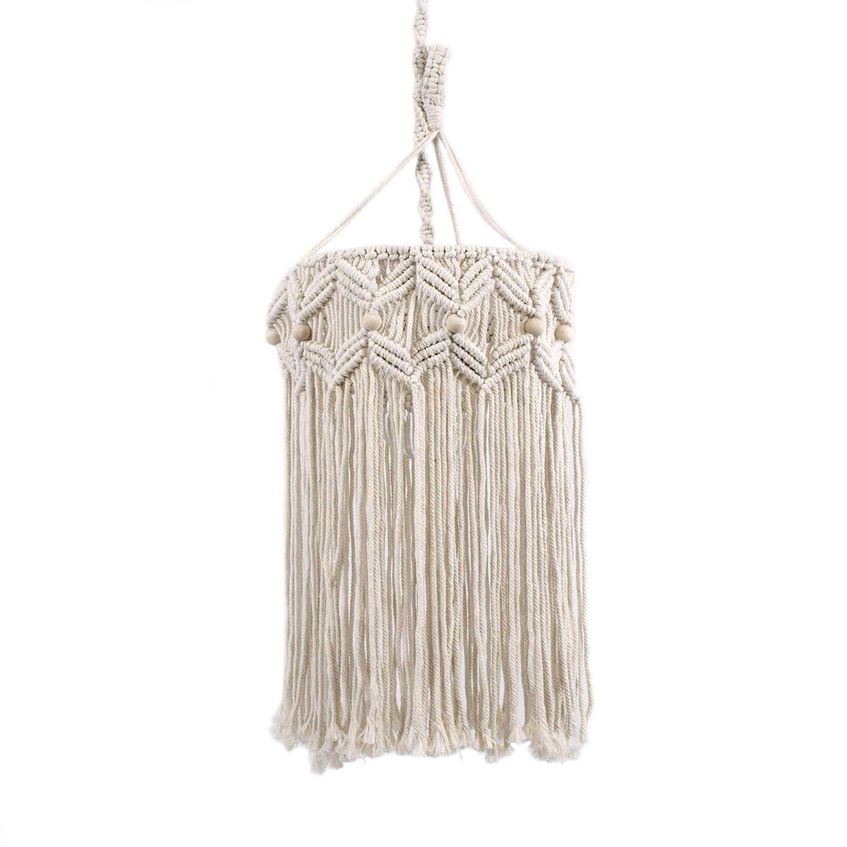 LEDTM® CONGO 36206 Boho Κρεμαστό Φωτιστικό Οροφής με Ντουί 1 x E27 AC 220-240V IP20 - Μπεζ - Μ30 x Π30 x Υ50cm - Image 2