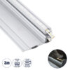 LEDTM® STAIR-PROFILE 70842-3M Προφίλ Αλουμινίου - Βάση & Ψύκτρα Ταινίας LED με Λευκό Γαλακτερό Κάλυμμα - Χρήση σε Σκαλοπάτια - Πατητό Κάλυμμα - Ασημί - 3 Μέτρα - Μ300 x Π8 x Υ3.2cm - Image 2