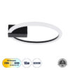 LEDTM® CINDERELLA 60976 Μοντέρνο Φωτιστικό Οροφής LED 16W 1792lm 360° AC 220-240V IP20 Ρυθμιζόμενο Λευκό CCT με On/Off 2700K/4500K/6000K - Lumileds SMD Chip - Μαύρο Ματ - Μ28.5 x Π28.5 x Υ5cm - 3 Χρόνια Εγγύηση - Image 2