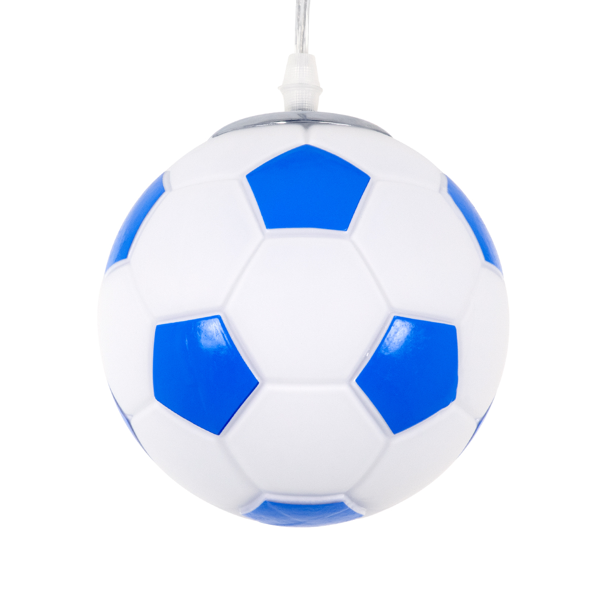 LEDTM® FOOTBALL 00644 Παιδικό Κρεμαστό Φωτιστικό Οροφής με Ντουί 1 x E27 AC 220-240V IP20 - Λευκό & Μπλε - Μ15 x Π15 x Y18cm - Image 2
