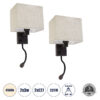 LEDTM® ROULETTE-S 61384 Μοντέρνο Φωτιστικό Τοίχου - Απλίκα Ξενοδοχείου Reading Light με Φορτιστή USB 3A & Ντουί 1 x E27 LED 3W 360lm 36° & 360° AC 220-240V IP20 Φυσικό Λευκό 4500K - Bridgelux COB Chip & TÜV SÜD Driver - Καφέ & Μπεζ - Μ17 x Π20 x Υ37cm - Σετ 2 Τεμαχίων - 3 Χρόνια Εγγύηση - Image 2