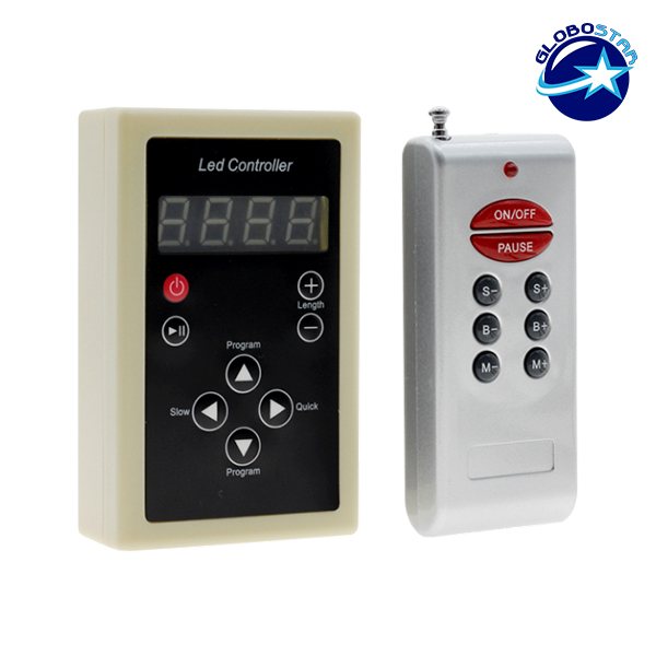 Ασύρματος LED Digital RGB Controller με Χειριστήριο RF για LED Digital RGB Προϊόντα 5v - 12v - 24v 1024 IC - 2048 IC LEDTM 04036