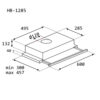 Απορροφητήρας Κουζίνας Συρόμενος 60cm Hausberg HB-1285IN Inox - Image 4