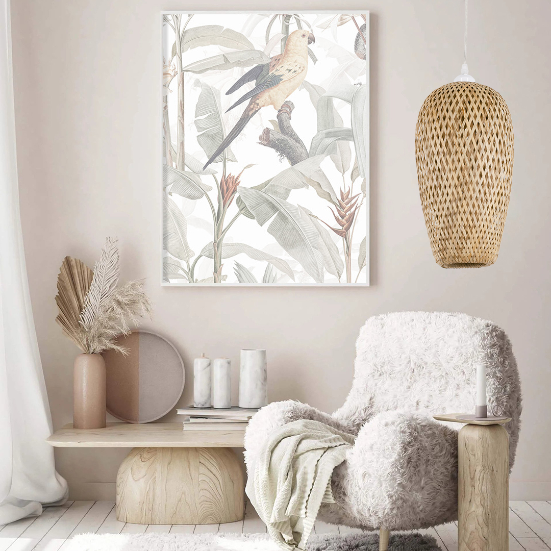 LEDTM® SAN TROPEZ 00764 Boho Κρεμαστό Φωτιστικό Οροφής με Ντουί 1 x E27 AC 220-240V IP20 - Μπεζ - Μ23 x Π23 x Υ42cm - Image 10