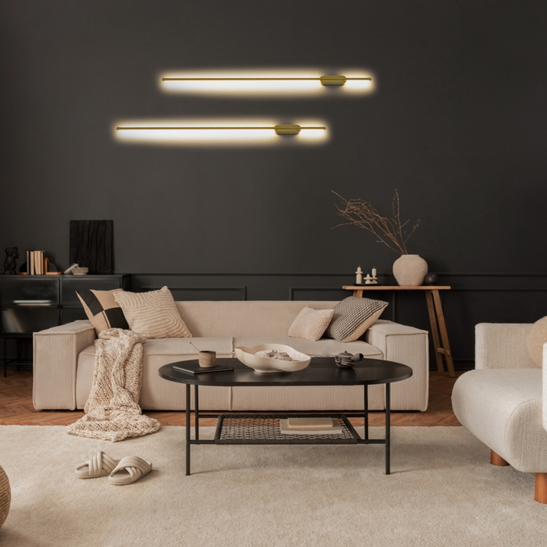LEDTM® HARLEM 61336 Μοντέρνο Φωτιστικό Τοίχου - Απλίκα LED 18W 2160lm 120° AC 220-240V IP20 Ρυθμιζόμενο Λευκό CCT με On/Off 2700K/4500K/6000K - Lumileds SMD Chip - Χρυσό Βούρτσας - Μ5 x Π4 x Υ120cm - 3 Χρόνια Εγγύηση - Image 13