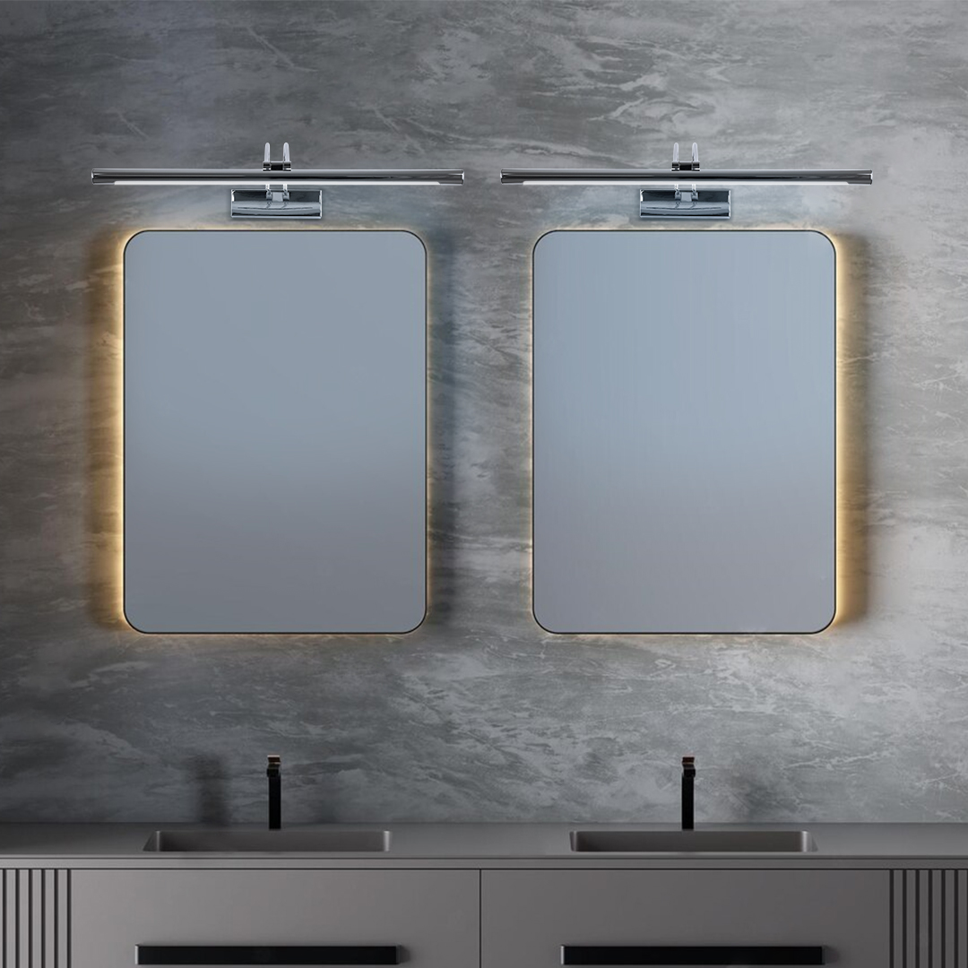 LEDTM® LAURA 60426 Μοντέρνο Φωτιστικό Τοίχου - Απλίκα Καθρέπτη Μπάνιου LED 12W 1400lm 120° AC 220-240V IP44 Φυσικό Λευκό 4500K - Lumileds SMD Chip & TÜV SÜD Driver - Νίκελ Χρώμιο - Μ60 x Π27 x Υ13cm - 3 Χρόνια Εγγύηση - Image 11