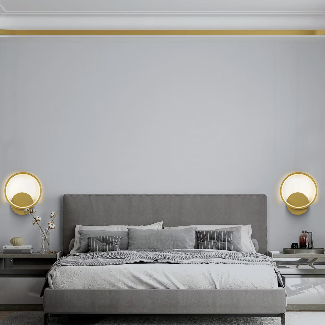 LEDTM® TED 61072 Μοντέρνο Φωτιστικό Τοίχου - Απλίκα LED 9W 1080lm 300° AC 220-240V IP20 Ρυθμιζόμενο Λευκό CCT με On/Off 2700K/4500K/6000K - Lumileds SMD Chip - Χρυσό Βούρτσας - Μ20 x Π5.5 x Υ23cm - 3 Χρόνια Εγγύηση - Image 10