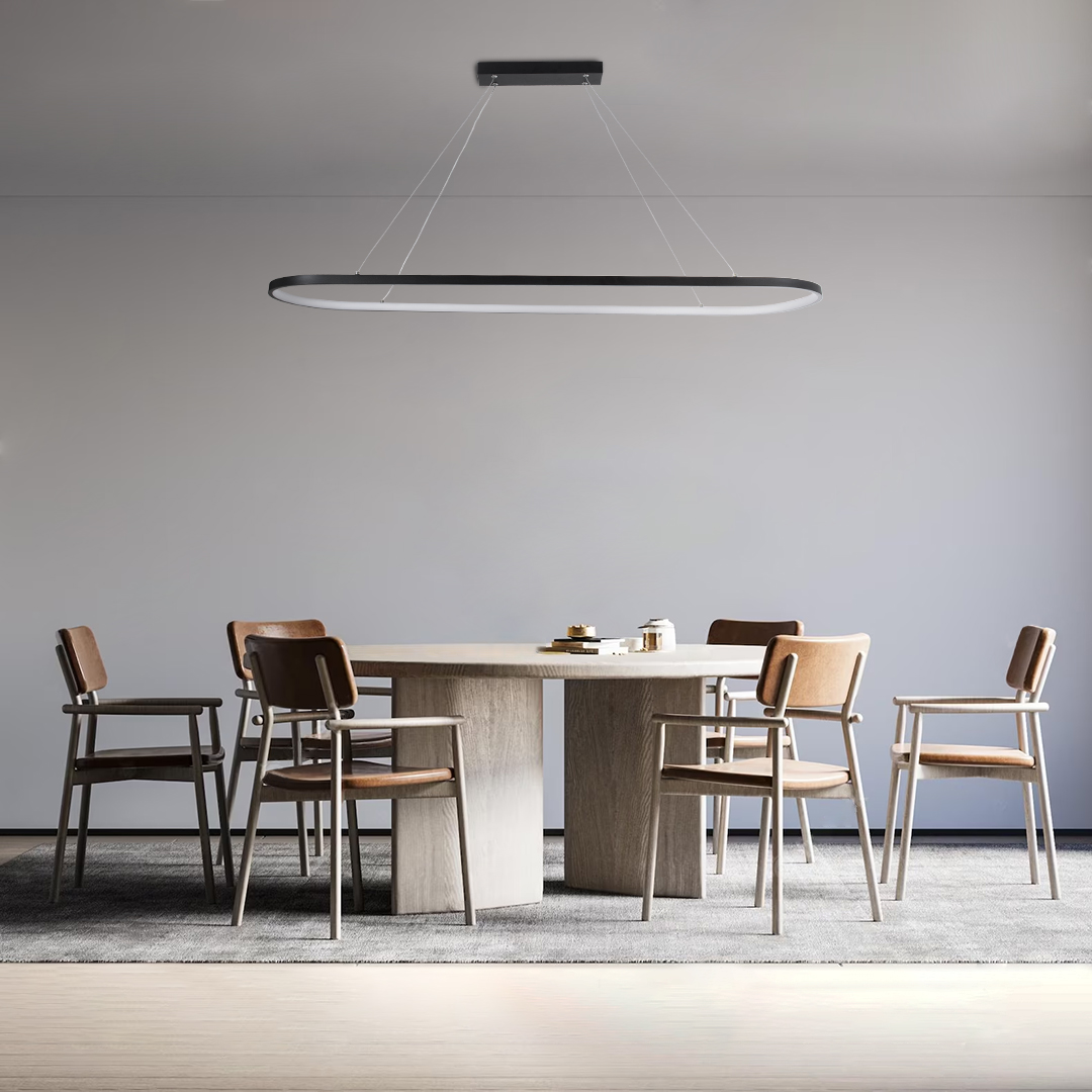 LEDTM® BOLIVAR 61271 Μοντέρνο Κρεμαστό Φωτιστικό Οροφής LED 54W 6210lm 360° AC 220-240V IP20 Ρυθμιζόμενο Λευκό CCT με Χειριστήριο από 2700K έως 6000K Dimmable - Lumileds SMD Chip - Μαύρο Ματ - Μ120 x Π30 x Υ2cm - 3 Χρόνια Εγγύηση - Image 11