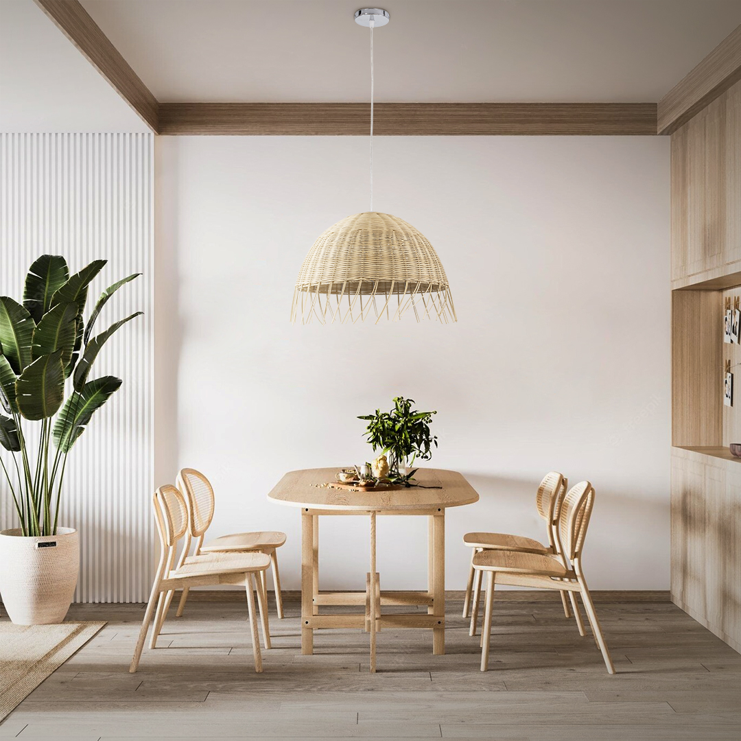 LEDTM® JAKARTA 00712 Boho Κρεμαστό Φωτιστικό Οροφής με Ντουί 1 x E27 AC 220-240V IP20 - Μπεζ - Μ50 x Π50 x Υ36cm - Image 10