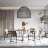 LEDTM® MALIBU 00966 Boho Κρεμαστό Φωτιστικό Οροφής με Ντουί 1 x E27 AC 220-240V IP20 - Μαύρο - Μ100 x Π100 x Y86cm - Image 10