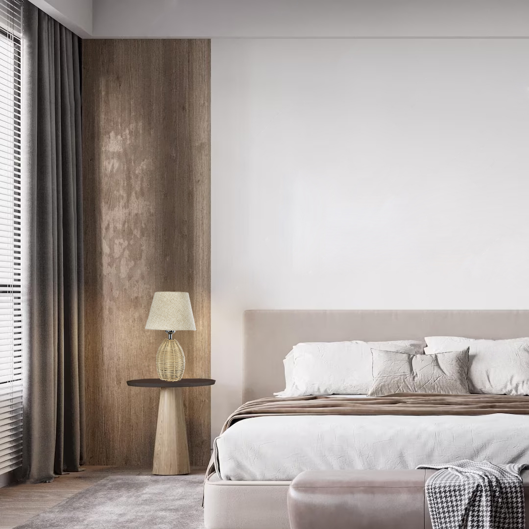 LEDTM® HASUMI 01956 Boho Επιτραπέζιο Φωτιστικό Πορτατίφ με Ντουί 1 x E27 AC 220-240V IP20 - Μπεζ - Μ23 x Π23 x Υ40cm - Image 9