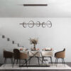 LEDTM® CIRCOLARE 61321 Μοντέρνο Κρεμαστό Φωτιστικό Οροφής LED 75W 8400lm 360° AC 220-240V IP20 Ρυθμιζόμενο Λευκό CCT με Χειριστήριο από 2700K έως 6000K Dimmable - Lumileds SMD Chip - Καφέ - Μ120 x Π25 x Υ25cm - 3 Χρόνια Εγγύηση - Image 12