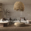 LEDTM® GUADELOUPE 02159 Boho Κρεμαστό Φωτιστικό Οροφής με Ντουί 1 x E27 AC 220-240V IP20 - Μπεζ - Μ120 x Π120 x Υ100cm - Image 11