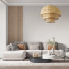 LEDTM® HIROKA 01836 Boho Κρεμαστό Φωτιστικό Οροφής με Ντουί 1 x E27 AC 220-240V IP20 - Μπεζ - Μ60 x Π60 x Υ50cm - Image 11