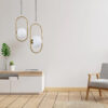 LEDTM® HAMBURG 00592 Μοντέρνο Κρεμαστό Φωτιστικό Οροφής με Ντουί 1 x E14 AC 220-240V IP20 - Χρυσό & Λευκό - Μ25 x Π20 x Υ50cm - Image 14