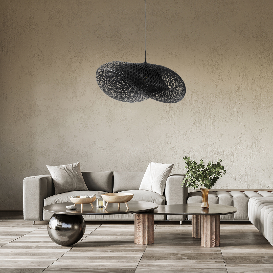 LEDTM® MEXICO 02202 Boho Κρεμαστό Φωτιστικό Οροφής με Ντουί 1 x E27 AC 220-240V IP20 - Μαύρο - Μ85 x Π50 x Υ30cm - Image 11
