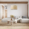 LEDTM® YOTTO 01822 Boho Κρεμαστό Φωτιστικό Οροφής με Ντουί 1 x E27 AC 220-240V IP20 - Μπεζ - Μ55 x Π55 x Y30cm - Image 11