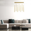 LEDTM® TEARS 61312 Μοντέρνο Κρεμαστό Φωτιστικό Οροφής LED 21W 2310lm 180° AC 220-240V IP20 Ρυθμιζόμενο Λευκό CCT με Χειριστήριο από 2700K έως 6000K Dimmable - Lumileds SMD Chip - Χρυσό Βούρτσας - Μ70 x Π3.2 x Υ60cm - 3 Χρόνια Εγγύηση - Image 12