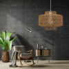 LEDTM® JENSON 00909 Boho Κρεμαστό Φωτιστικό Οροφής με Ντουί 1 x E27 AC 220-240V IP20 - Μπεζ - Μ33 x Π33 x Υ28cm - Image 12