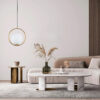 LEDTM® MADRID 00932 Μοντέρνο Κρεμαστό Φωτιστικό Οροφής με Ντουί 1 x E27 AC 220-240V IP20 - Χρυσό & Λευκό - Μ30 x Π20 x Υ30cm - Image 12